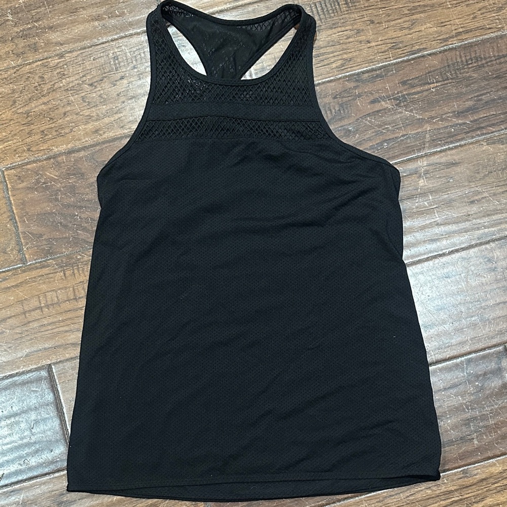 Lorna Jane Black Mesh Tank‎ Top
